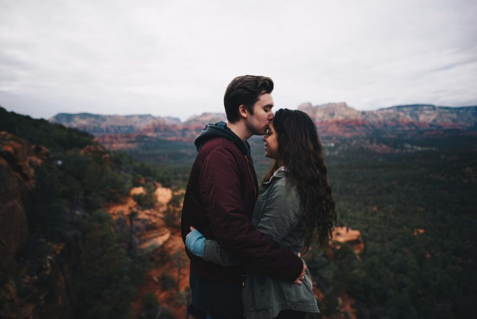 boyfriend struggling with girlfriend's past kissing girlfriend